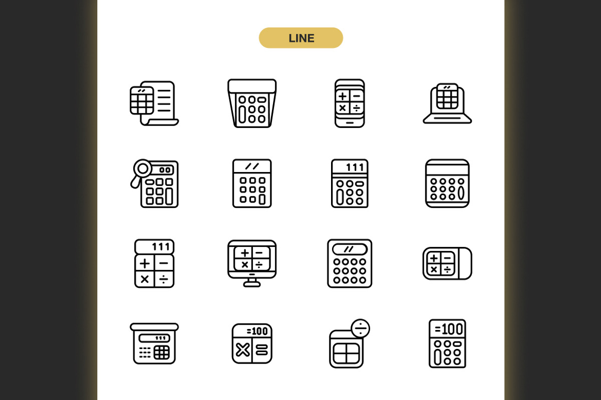 Calculator Icons, an Icon by Spacepixel Creative