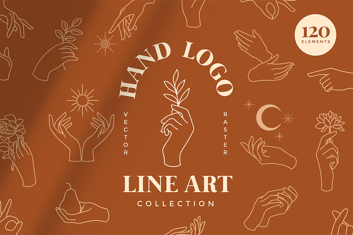 Hand Logo Line Illustrations, an Illustration by Rough Edges Supply Co. (Photo 1 of 12)