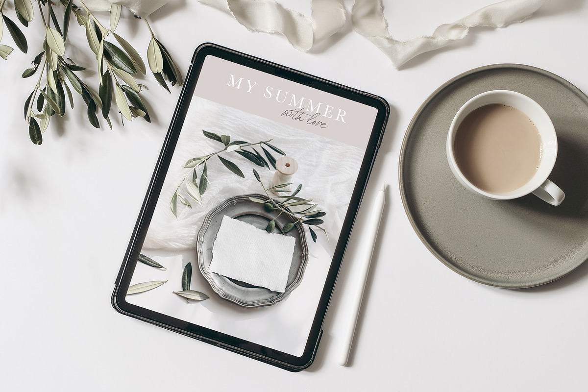 Silver Olive wedding mockups, a Print Template by Tabita's shop (Photo 2 of 11)
