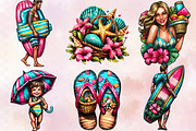 Whimsical Summer Clipart Bundle., an Illustration by SVGArt (Thumbnail 5 of 9)