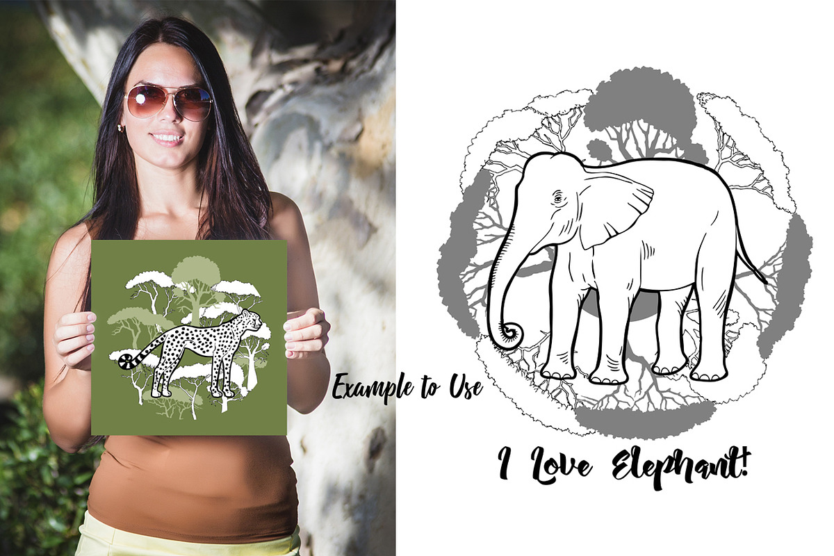 Savanna Animals clip art, an Animal Illustration by Nataliapiache (Photo 6 of 10)