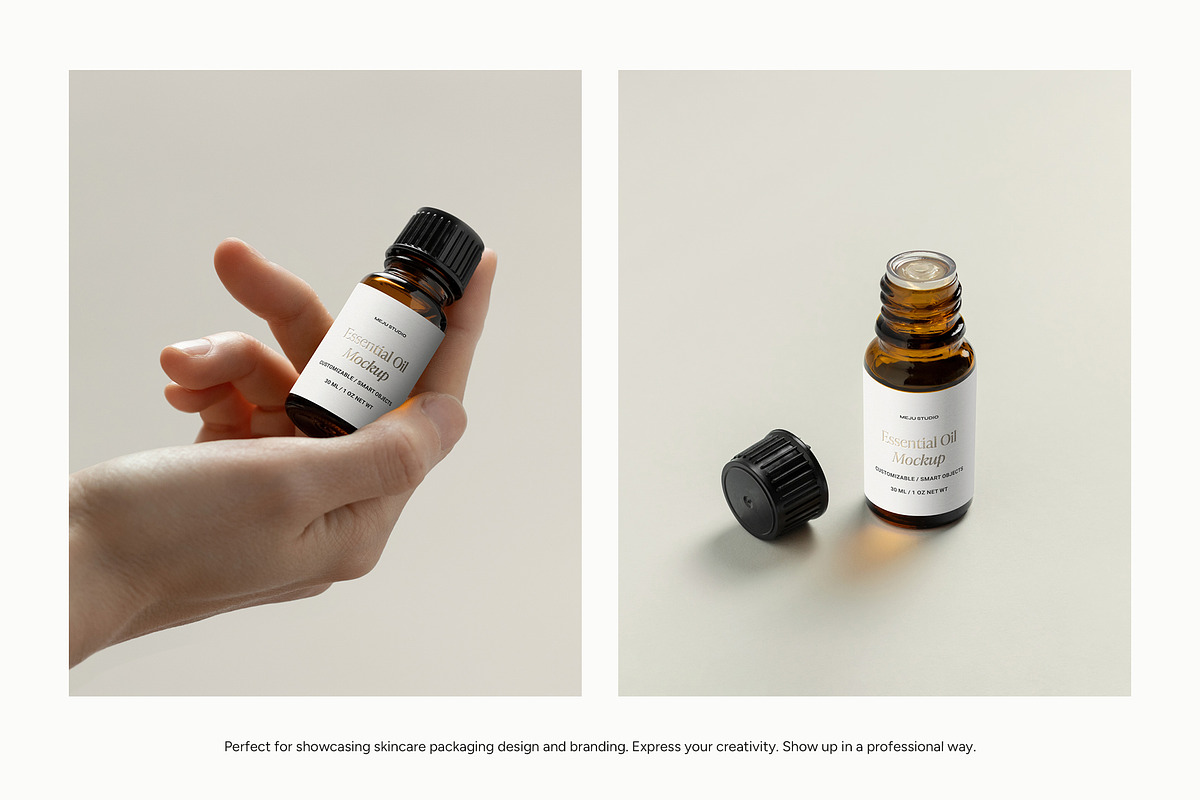Essential Oil Bottle Mockup Bundle, a Packaging Mockup by Wildfield Studio (Photo 2 of 10)
