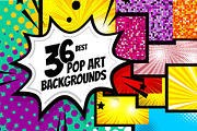 36 SET Best POP ART background, a Decorative Illustration by Kapitosh (Thumbnail 1 of 4)