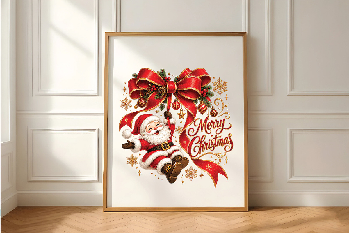 Merry Christmas Santa Bow PNG, a Seasonal Illustration by Daily.Designs (Photo 5 of 5)