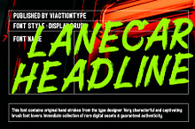 VT Lanecar Headline – Brush Font