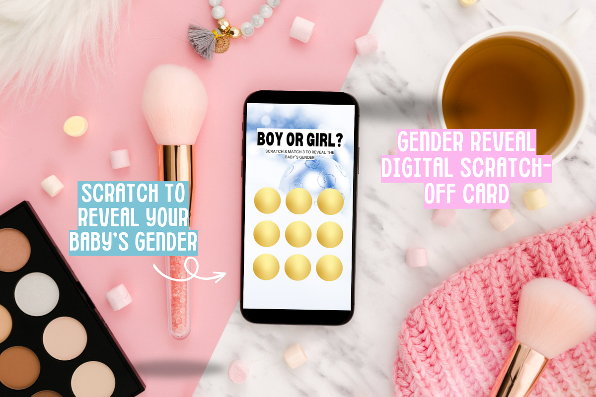 Christmas GIRL Gender Reveal Card, a Landing Page Template by SunshineStudioBoutique (Photo 5 of 8)