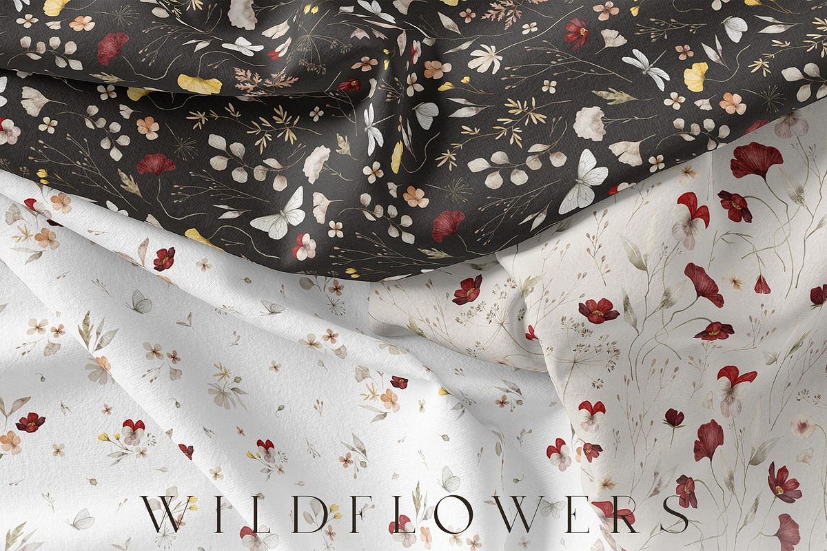 Wildflowers Watercolor Wild Botany, a Decorative Illustration by Kreker Kate (Photo 8 of 11)
