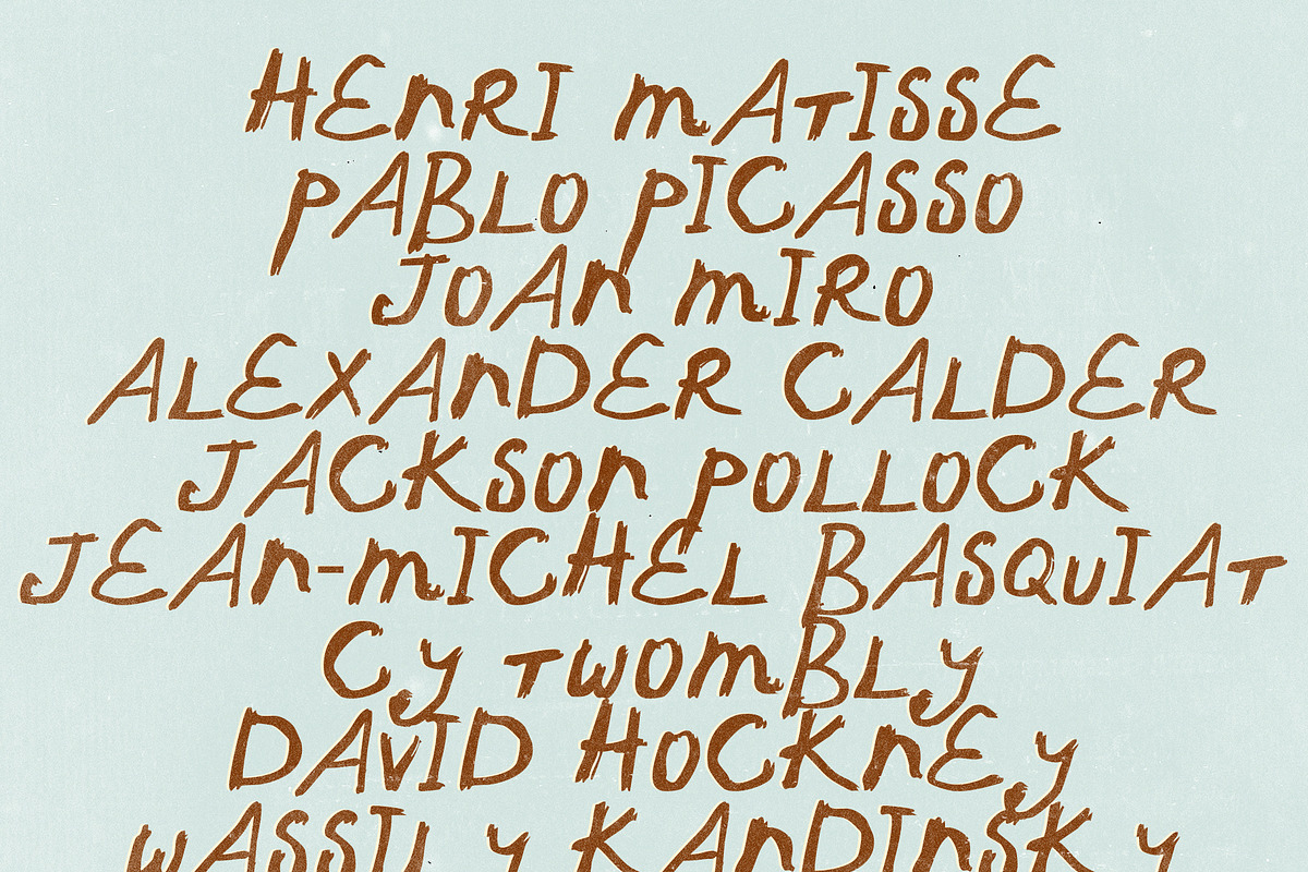 Organic Hand Painted Font, a Handwritten Font by Ayya Studio (Photo 13 of 17)
