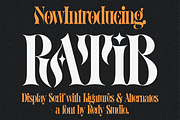Ratib – Modern Serif Font, a Serif Font by RedyStudio (Thumbnail 1 of 14)