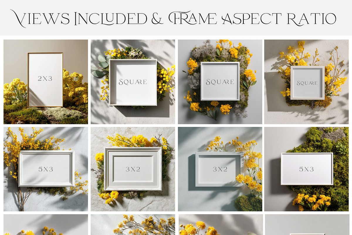 Various Sizes Frame PNG Mockups, a Product Mockup by mock-ups