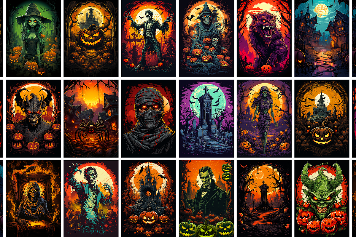 Deadly Creepy Halloween Vectors, an Illustration by Fresh Design Elements (Photo 9 of 13)
