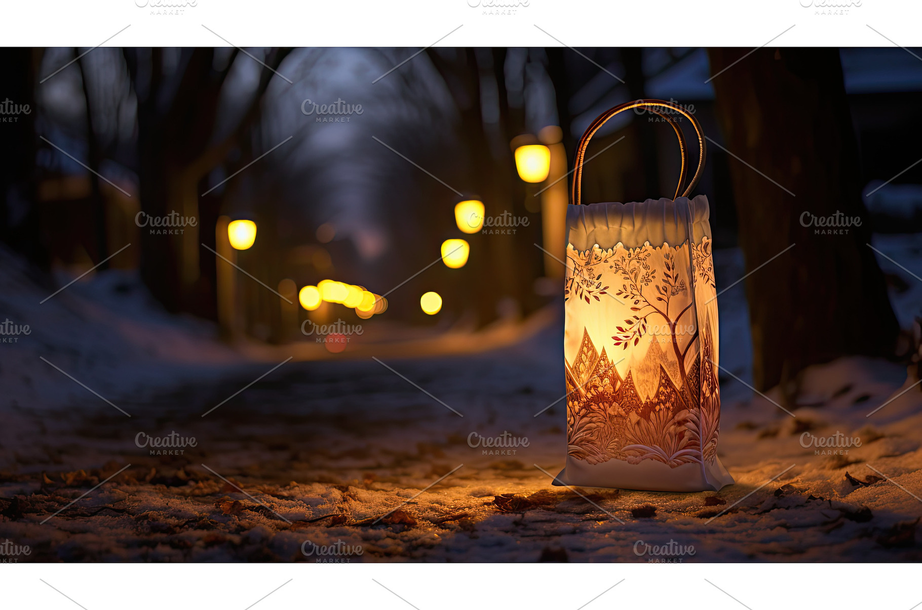 lantern candle bag ai generated, an Architecture Photo by pikepicture