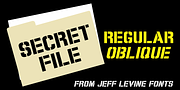 Secret File JNL, a Font by Jeff Levine Fonts (Thumbnail 1 of 5)