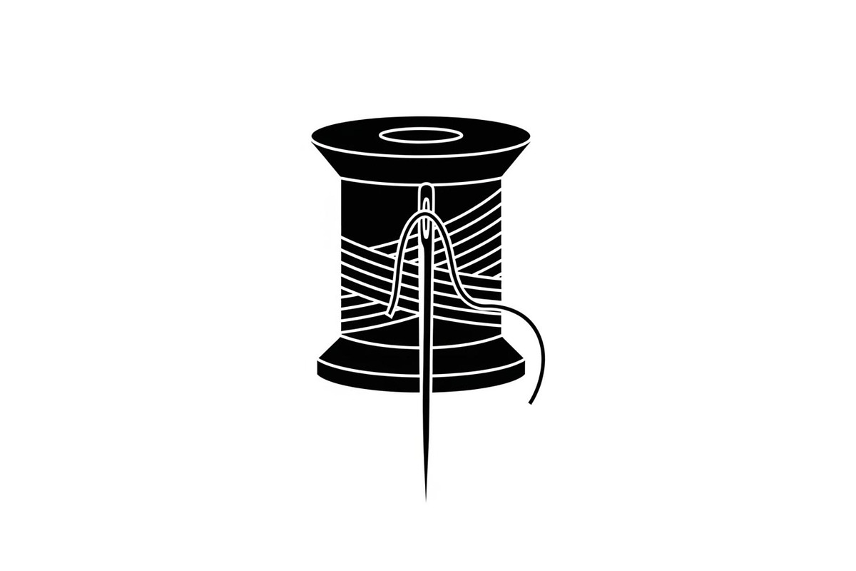 Sewing thread spool and needle, a Graphic by hafijul (Photo 10 of 10)