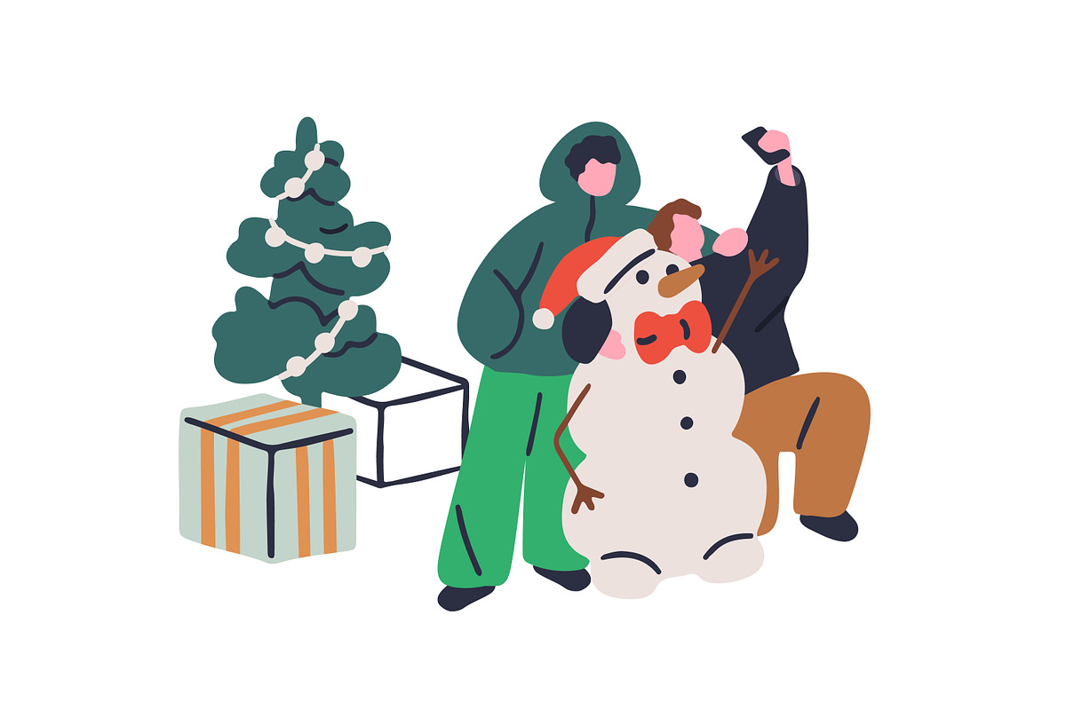Tiny Christmas people in winter set, a Person Illustration by Good Studio (Photo 3 of 3)