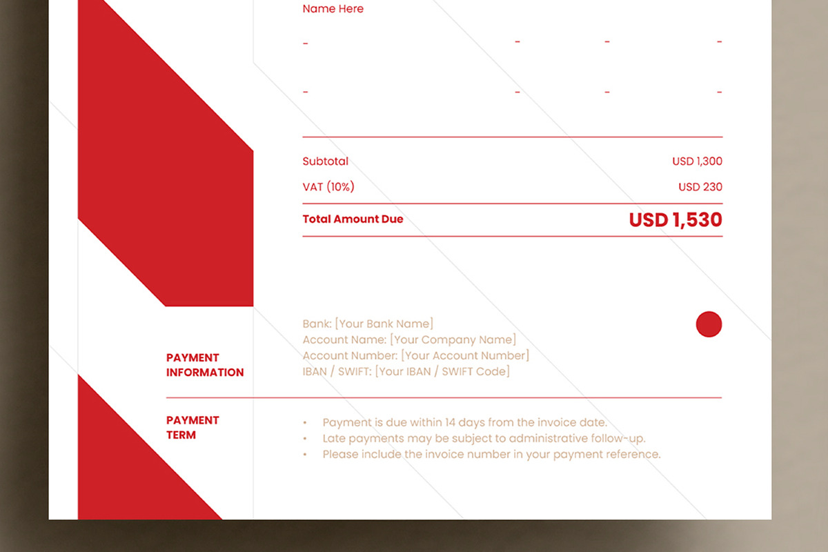 Invoice Template for Business, a Stationery Template by ContestDesign (Photo 3 of 3)