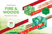 FIRE & WOODS watercolor textures, a Texture Graphic by Vintage To Vectors (Thumbnail 1 of 11)
