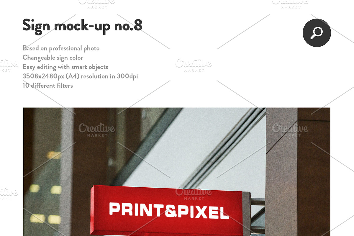 50 sign facade signboard logo mock, a Product Mockup by PrintPixel (Photo 10 of 53)