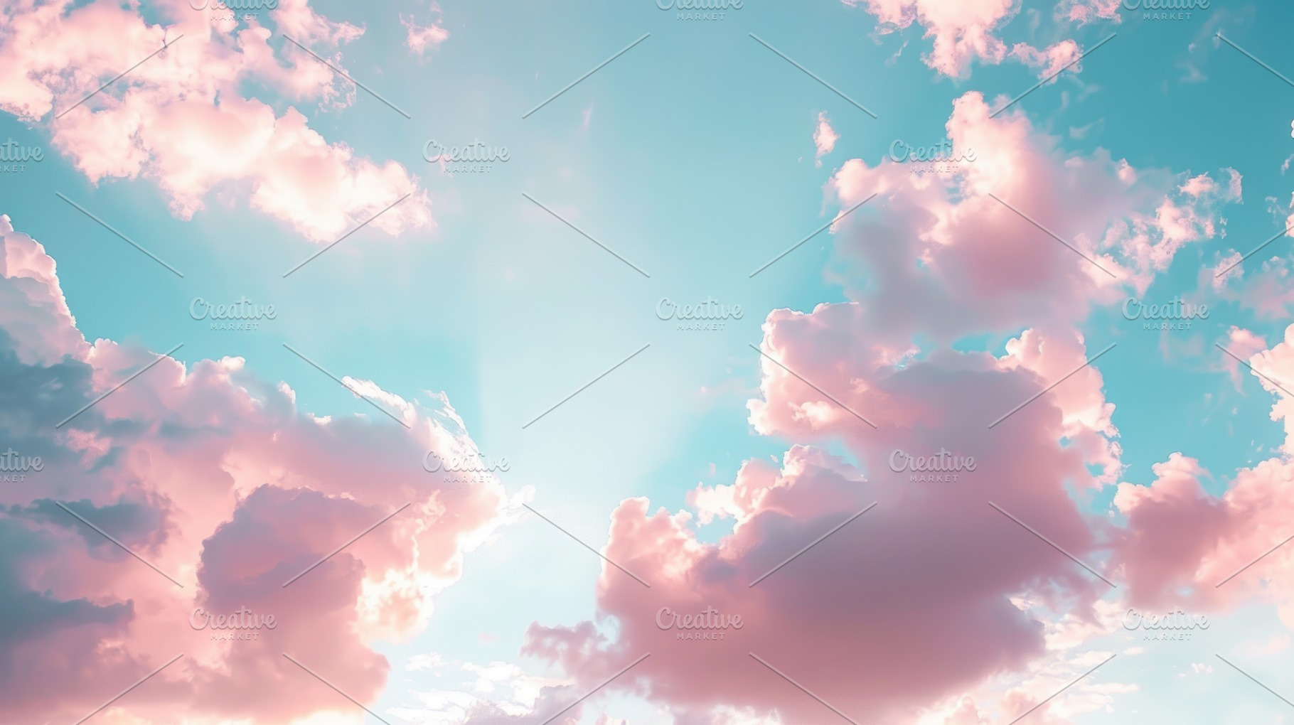 Pastel Dreamscape: Cotton Candy Clouds Adorning a Serene Sky - Generative AI, an Animal Photo by José Manuel Gelpi