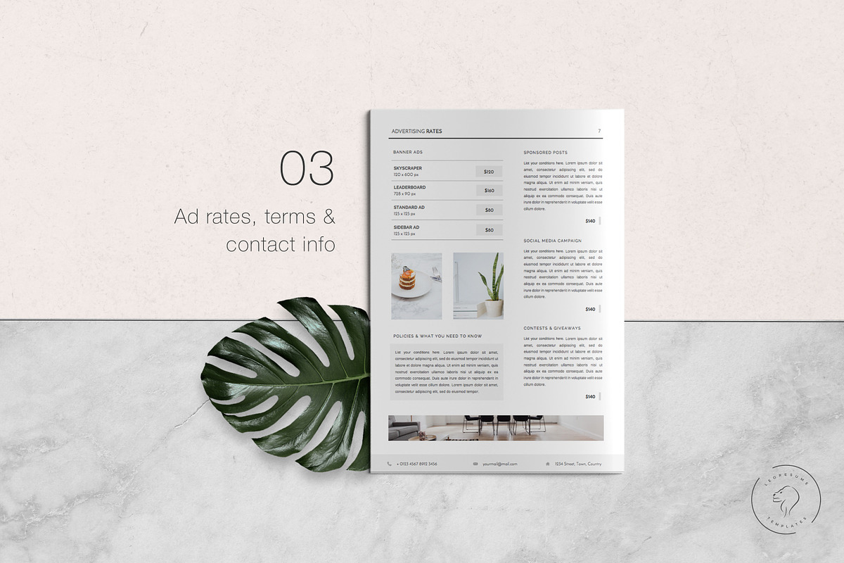 Media Kit & Ad Rate Sheet - 3 Pages, a Resume Template by Leo Resume (Photo 5 of 8)