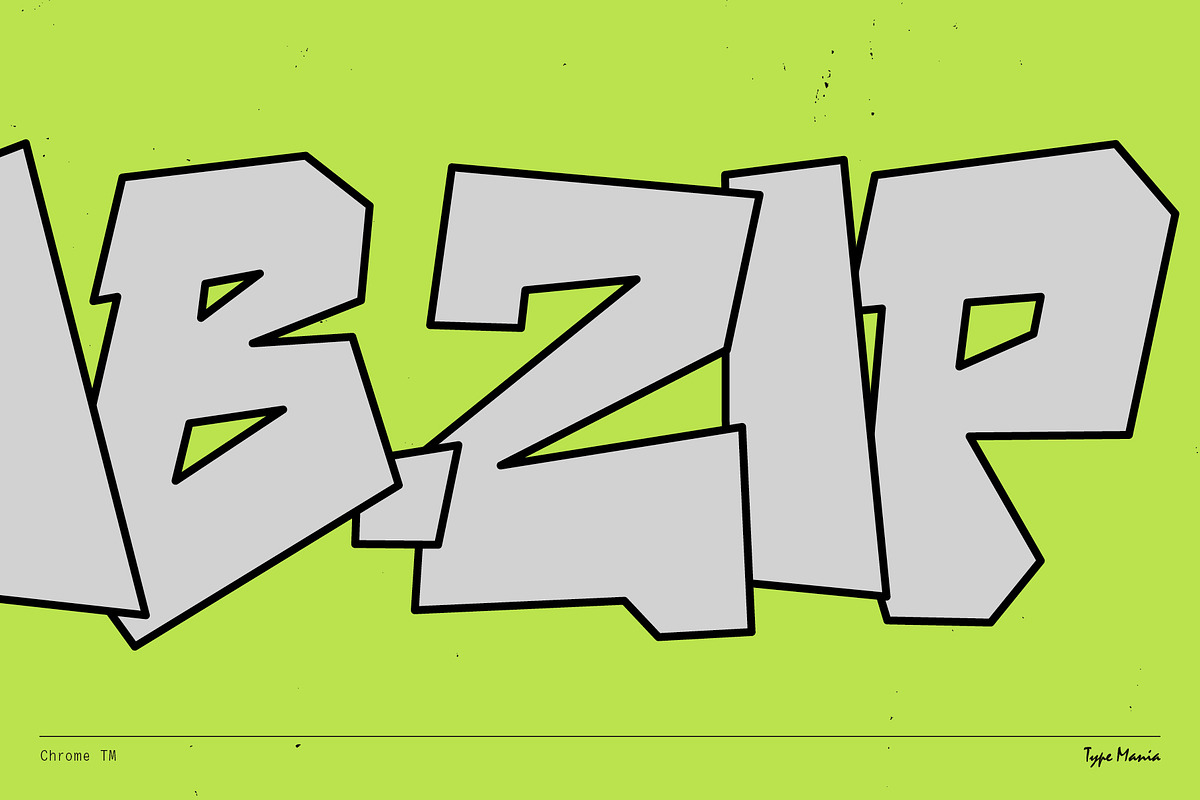 Chrome TM – Graffiti Font, a Handwritten Font by Type Mania (Photo 10 of 12)