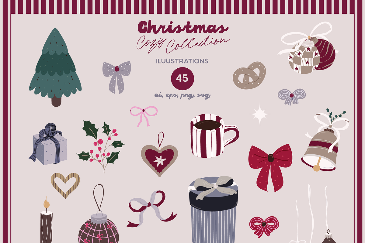 Cozy Christmas Collection, an Object Graphic by Animoon (Photo 5 of 15)