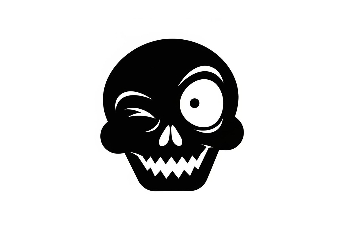 Skull & Crossbones Silhouette Vector, an Illustration by jahid234 (Photo 10 of 51)
