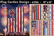 4th Of July Flag Garden PNG, a Seasonal Illustration by Rose Art (Thumbnail 2 of 3)