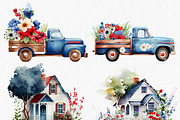 Fourth of July Watercolor Clipart, an Object Graphic by MyLittleMeow (Thumbnail 2 of 7)