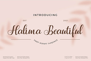 Halima Beautiful Font Script