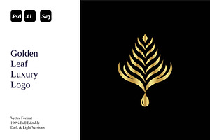 Golden Leaf Luxury Logo, a Branding & Logo Template by Luxury Logos