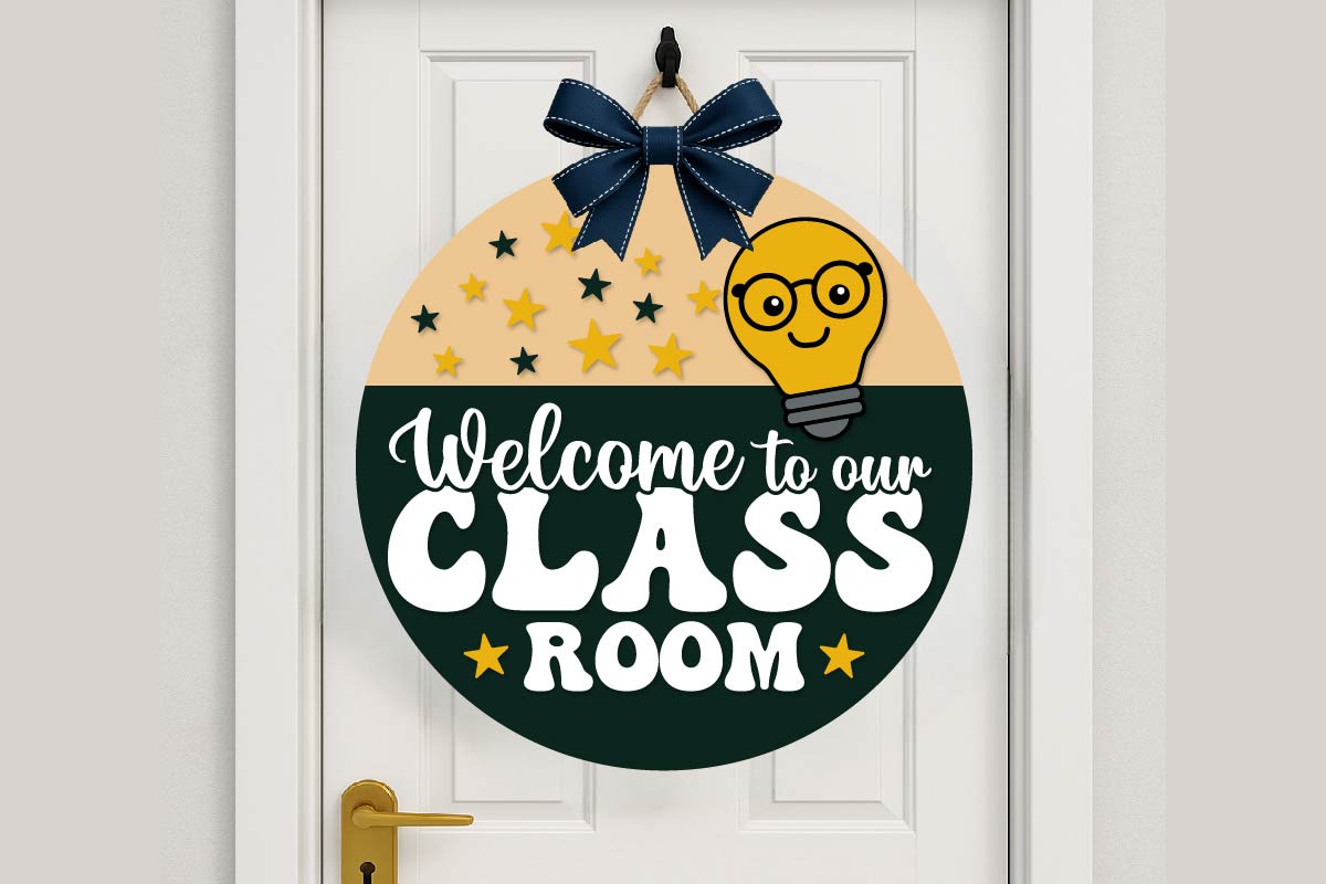 Welcome To Our Classroom Sign Svg, an Object Graphic by Digi_Design_World (Photo 3 of 4)