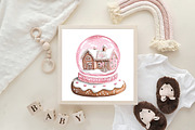 Watercolor Pink Gingerbread Clipart, an Illustration by CraftArtStudio (Thumbnail 6 of 6)