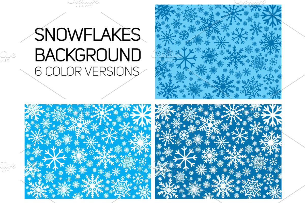 Snowflakes Background, a Pattern Graphic by beguima (Photo 1 of 6)
