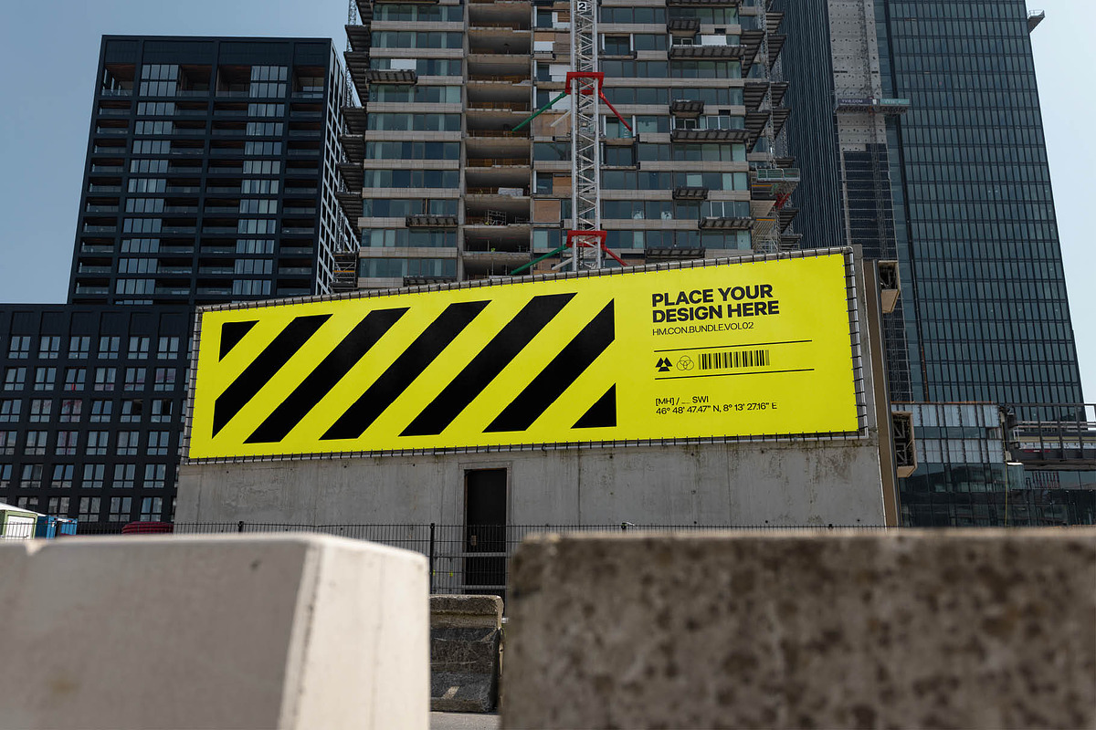 Construction Billboard Mockup, an Advertising Mockup by HAZARD MOCKUPS (Photo 5 of 7)