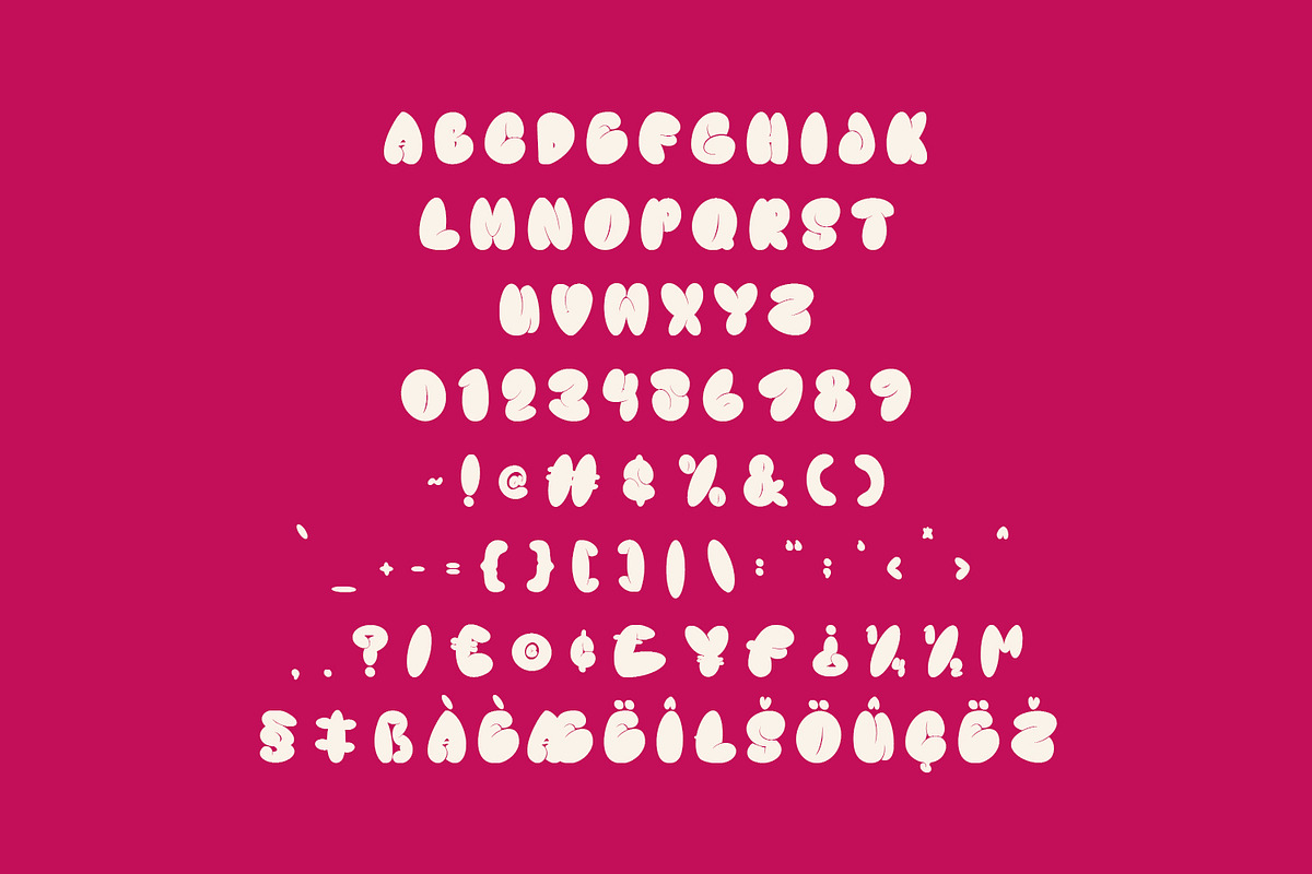 Bogu Bogu Fat Bubble Graffiti Font, a Handwritten Font by Maulana Creative (Photo 5 of 7)