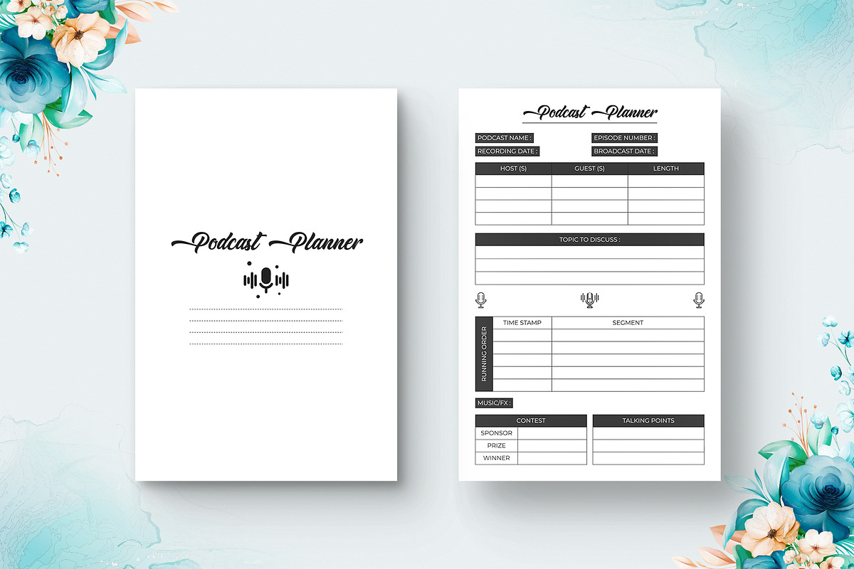 Editable Podcast Planner V-2, a Templates & Theme by Mondols Graphic (Photo 2 of 2)