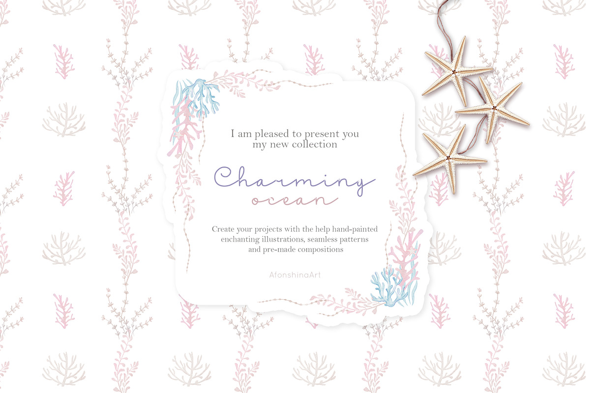 Charming ocean.Watercolor collection, an Animal Illustration by AfonshinaArt (Photo 2 of 11)