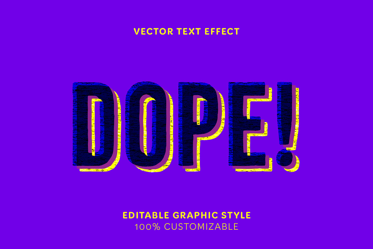 Bold Distressed Text Effect