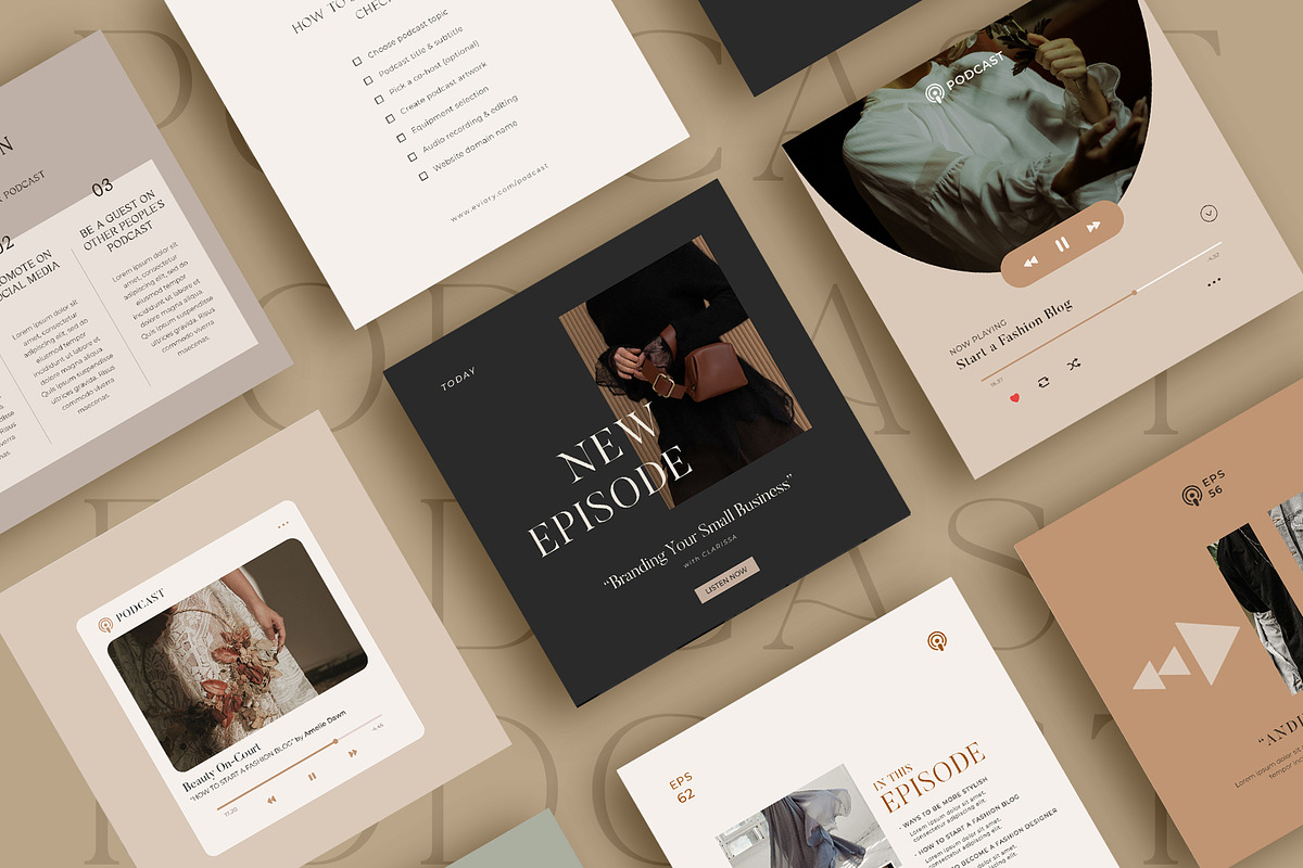 Podcast Instagram Creator CANVA PS, a Social Media Template by Eviory (Photo 5 of 20)