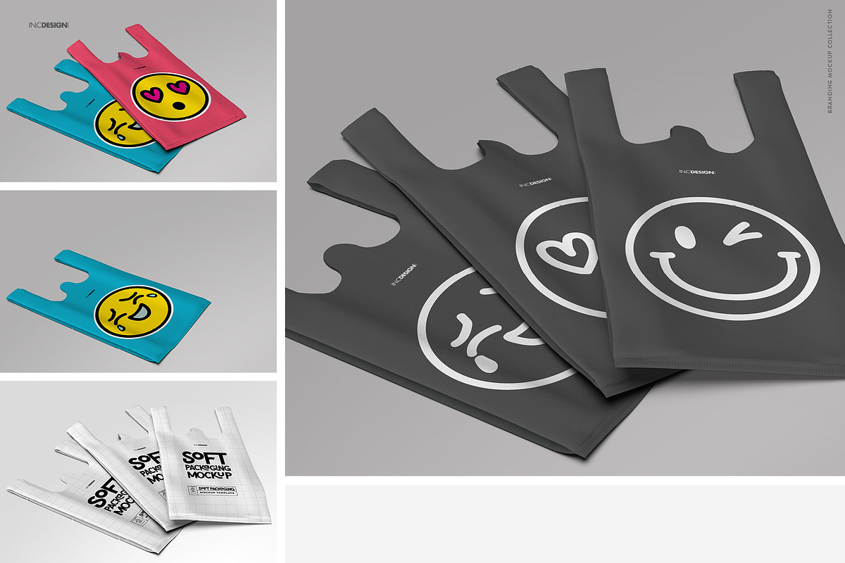 WCut Eco Bag Soft Packaging Mockup, a Packaging Mockup by INCDesign (Photo 8 of 14)