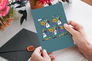 Halloween Alphabet Clipart Set V.7