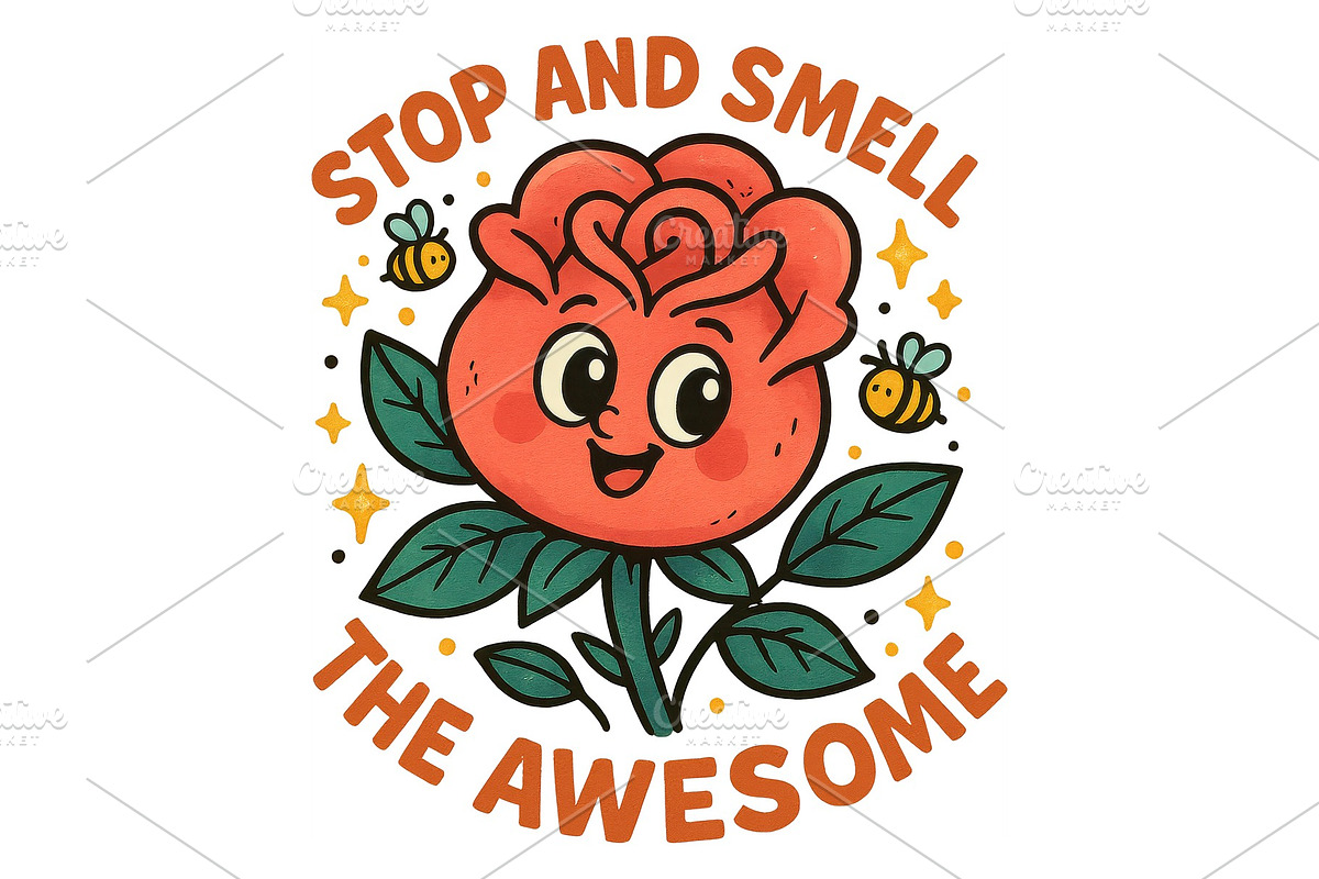 Stop and Smell the Awesome Wall Art, a Background Graphic by LaseredNinja (Photo 1 of 7)