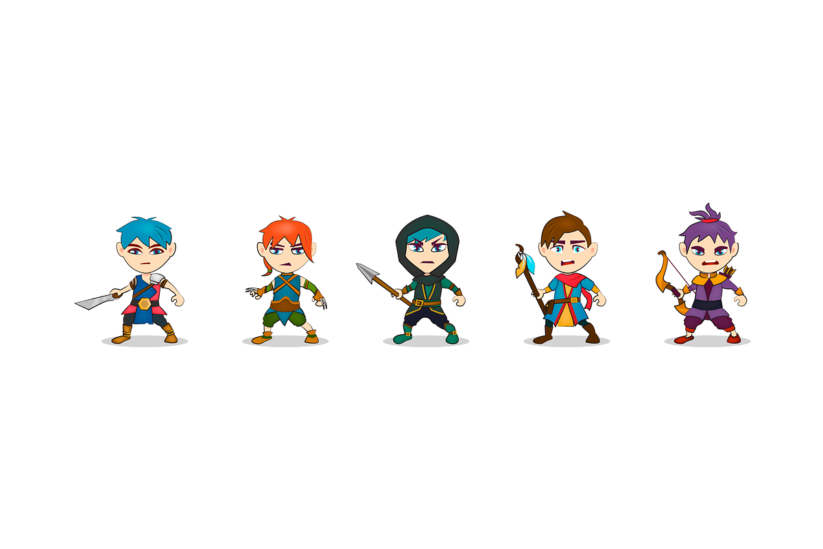 50 Game Character Illustrations, an Illustration by Flat Icons (Photo 5 of 5)