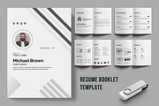 Resume Booklet Layout, a Stationery Template by ContestDesign (Thumbnail 1 of 3)