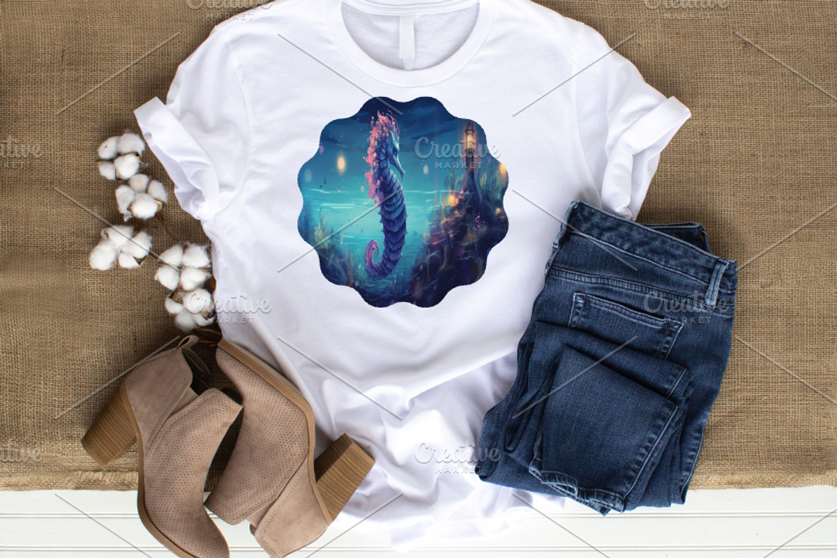 Template art, Enchanting Seahorse, a Branding & Logo Template by Boho Pixel Dust (Photo 2 of 8)