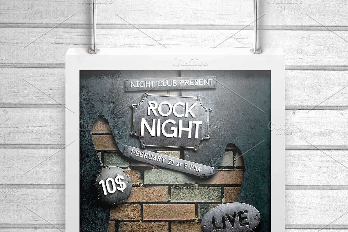 Rock Night Flyer, a Flyer Template by CREATIVE DUDE (Photo 4 of 4)