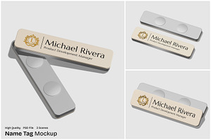 Name Tag Mockup, a Merchandise Mockup by Unerispace