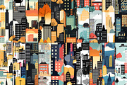 20 Seamless Cityscape Silhouettes, a Pattern Graphic by Nordic Design (Thumbnail 4 of 9)