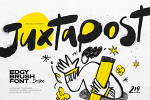 Juxtapost - Edgy Brush Font
